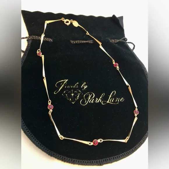 Jewels by Park Lane Gold-Tone Birthstone Necklace (July) - Picture 7 of 10